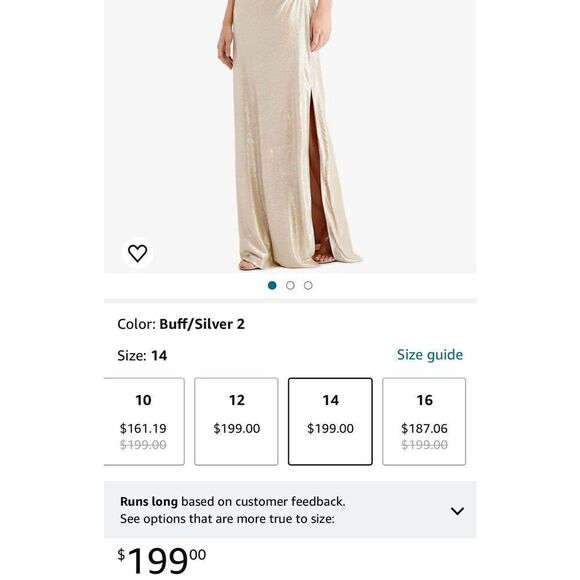 Calvin Klein One-Shoulder Gown with Side Ruching and Beaded Detail - Picture 10 of 10